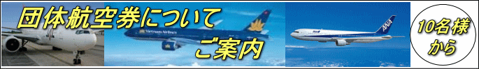 ベトナム行き団体航空券